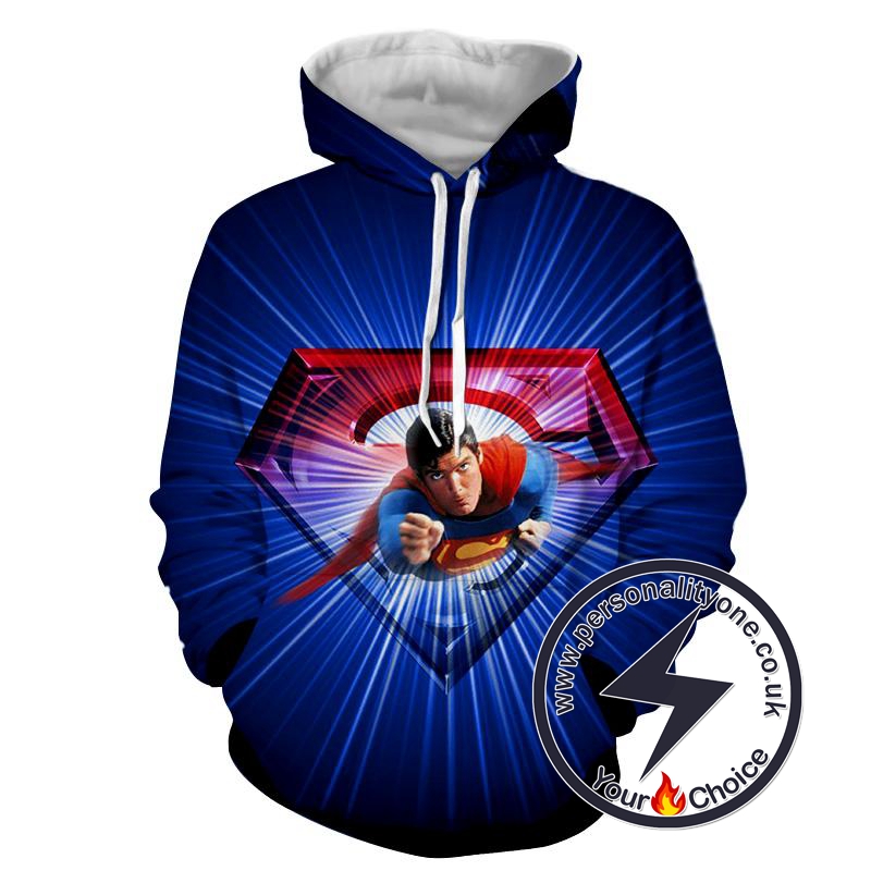 Flying Super Man 3D - Superman Sweat Shirt - Superman Hoodies